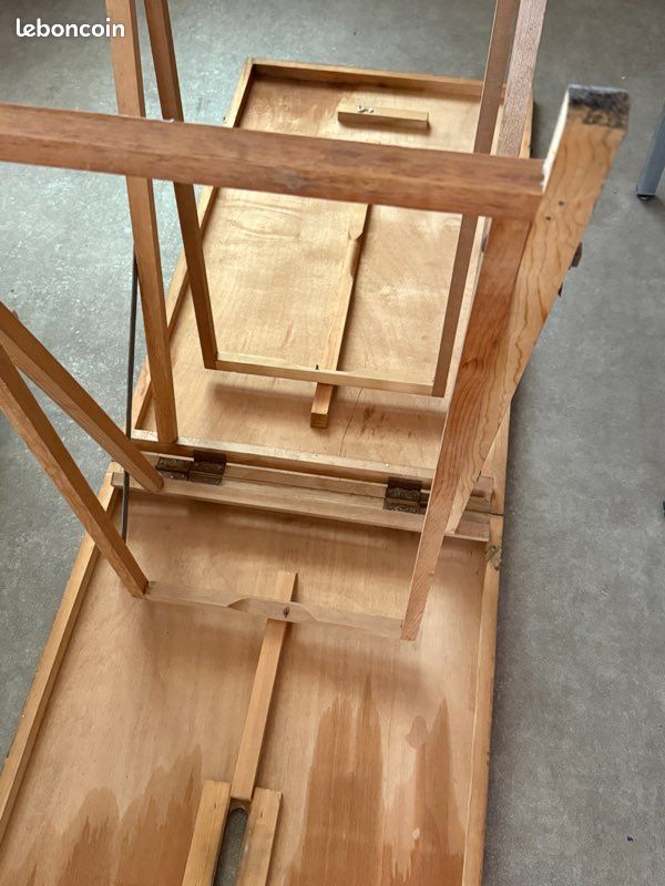 Table de tapissier bois 2m x 60cm + 3 outils (Excellent état) (image 1)
