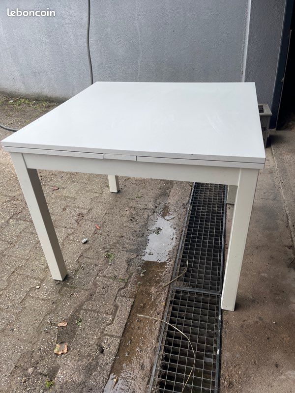 Table bois blanc extensible (image 1)