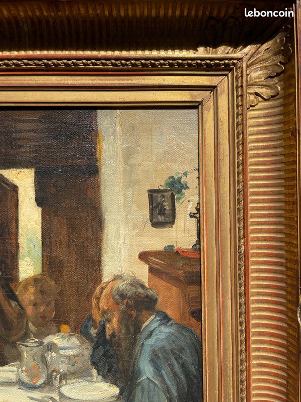 Tableau ancien signé de François Charles BAUDE (image 4)