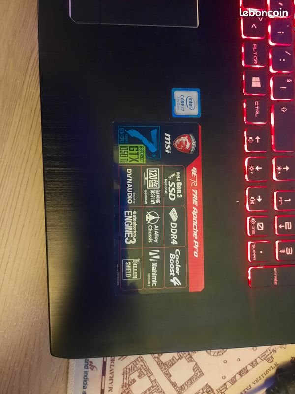 Ordinateur portable MSIGE72 7RE-068XFR (image 2)