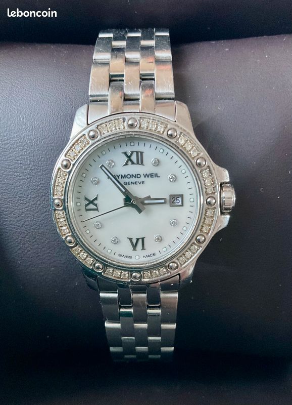 Montre Femme Raymond Weil Modèle Tongo Avec Diamants - Occasion, Montre Bracelet