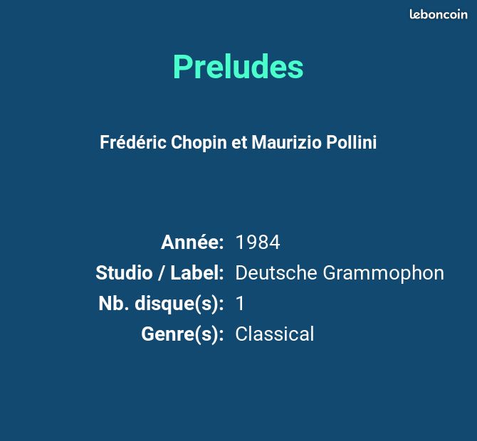 Preludes - Frédéric Chopin et Maurizio Pollini (image 2)