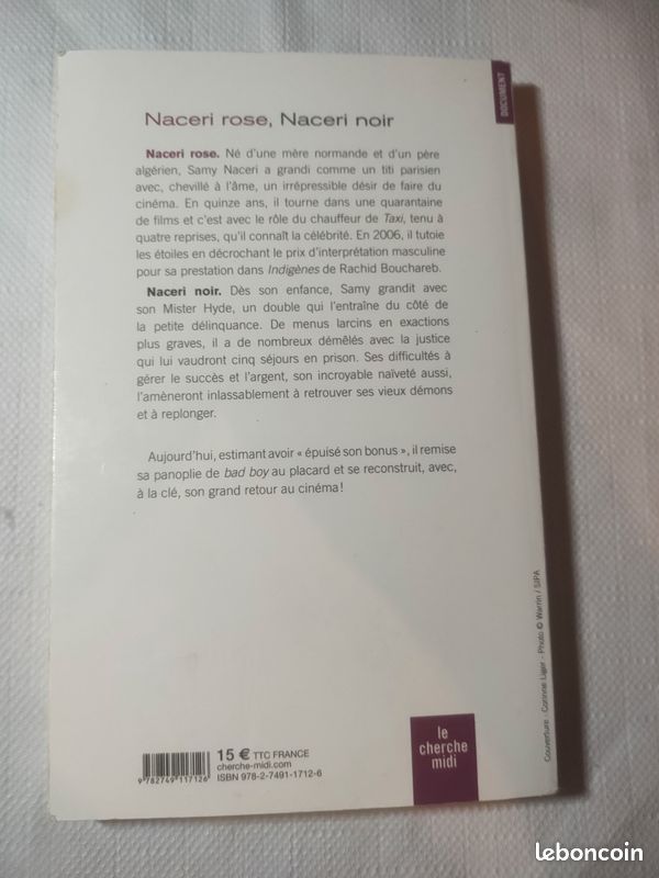 "Naceri rose , Naceri noir" DÉDICACÉ et SIGNÉ par Samy NACERI (image 2)