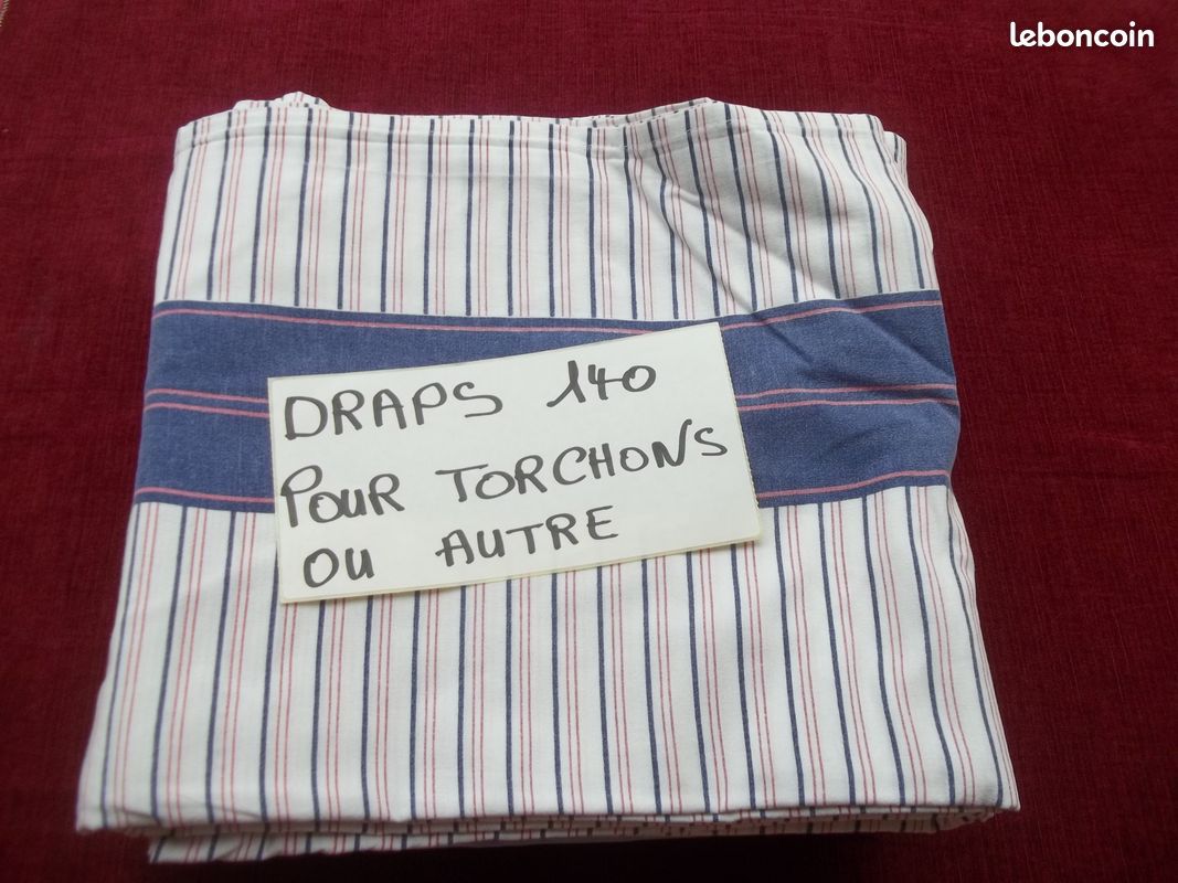 5 euros l'unité draps plats 140 pour multiples usages (nola) (image 2)