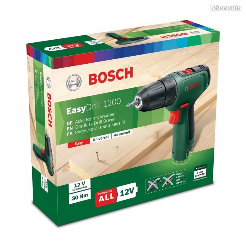 Bosch EasyDrill 1200 Perceuse visseuse sans fil 12v 1,5Ah Lithium-ion 30Nm (image 2)