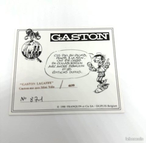 Franquin, Figurine Gaston sur son ressort, Pixi, 1997