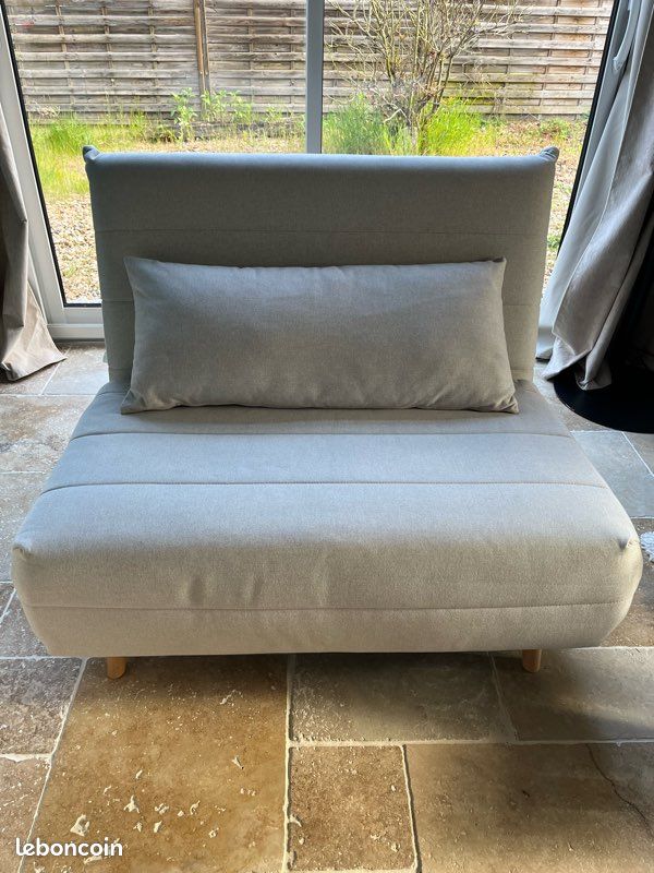 Canapé Clic-clac Avec Coffre - Beige 190/120 Cm - Bon état - Occasion
