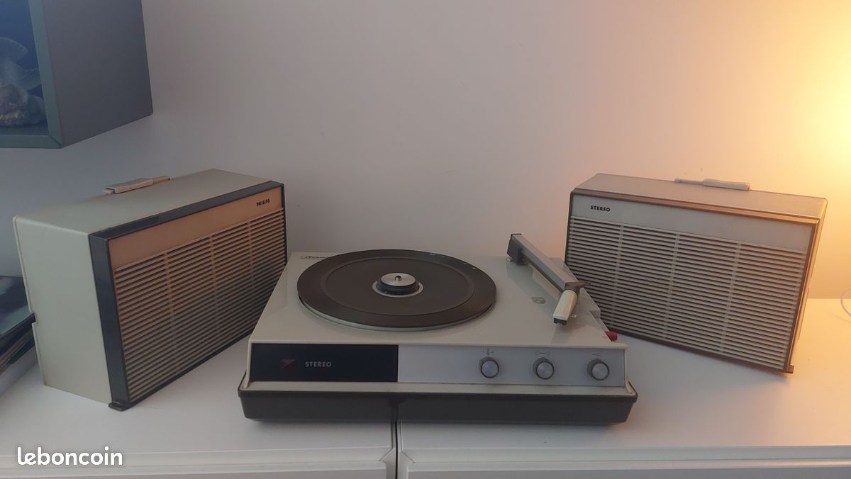 Tourne-disque Philips Diamond Stéréo - Vintage - Fonctionne Et Sonne Bien