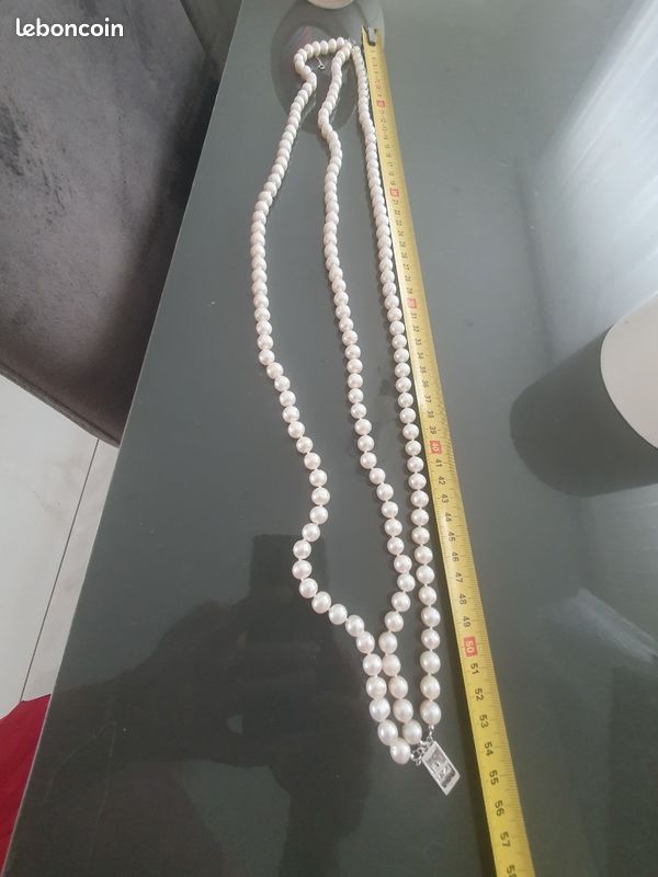 Collier Et Boucles D'oreilles Jackie Kennedy En Perles De Culture Et Argent