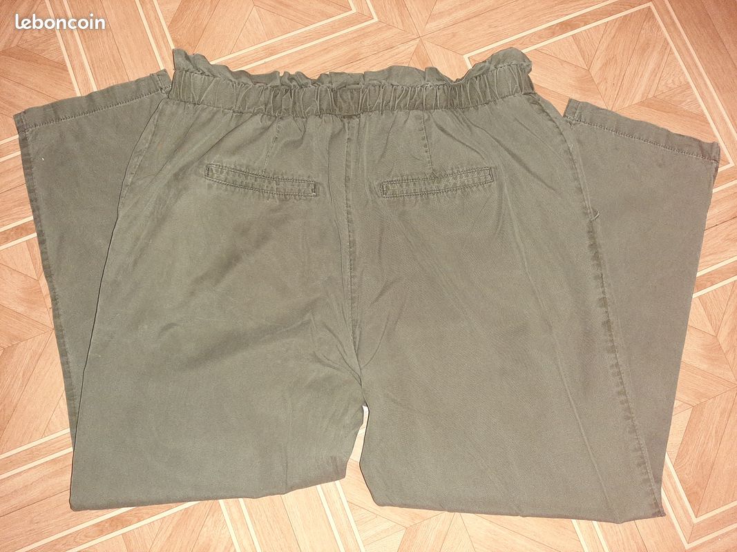 Pantalon toile 44 kaki Kiabi (image 3)