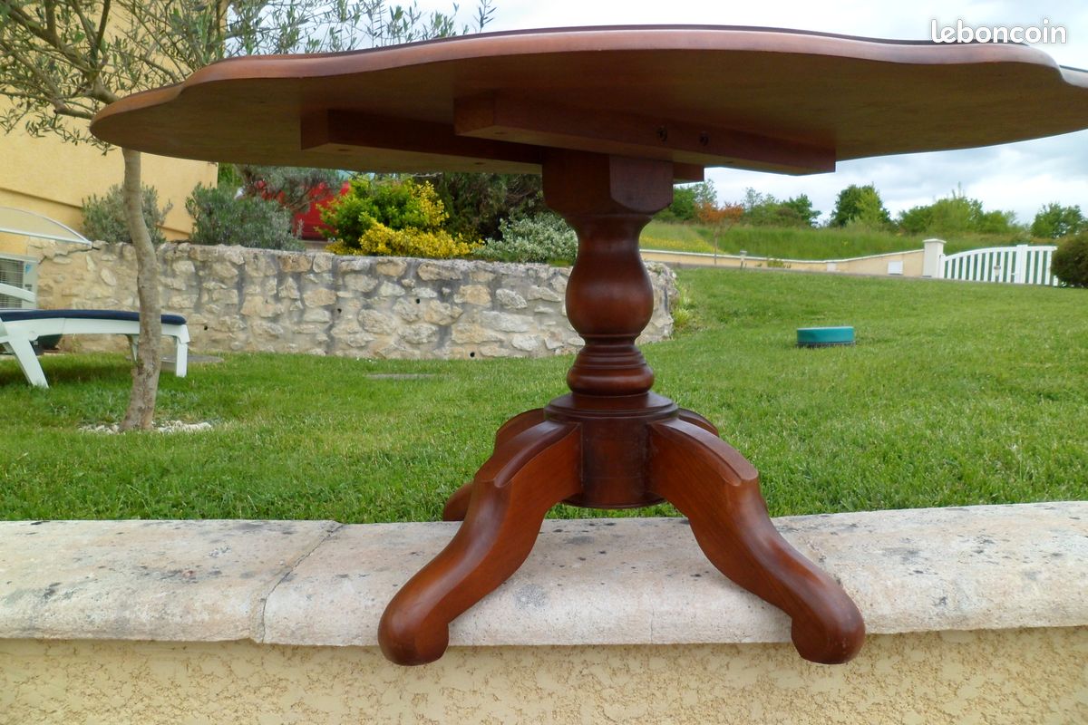 Table de salon rustique ovale en chêne massif (image 2)