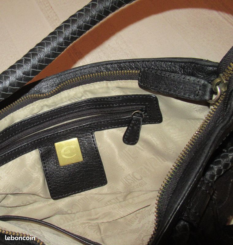 Sac en cuir et toile monogrammée Just Cavalli (image 2)