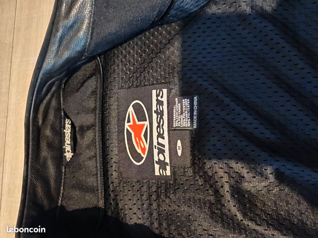 Blouson moto cuir Alpinestars taille M (image 2)