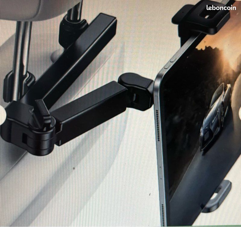 Support universel pour téléphone/tablette pour voiture sur appui tête arrière (image 1)