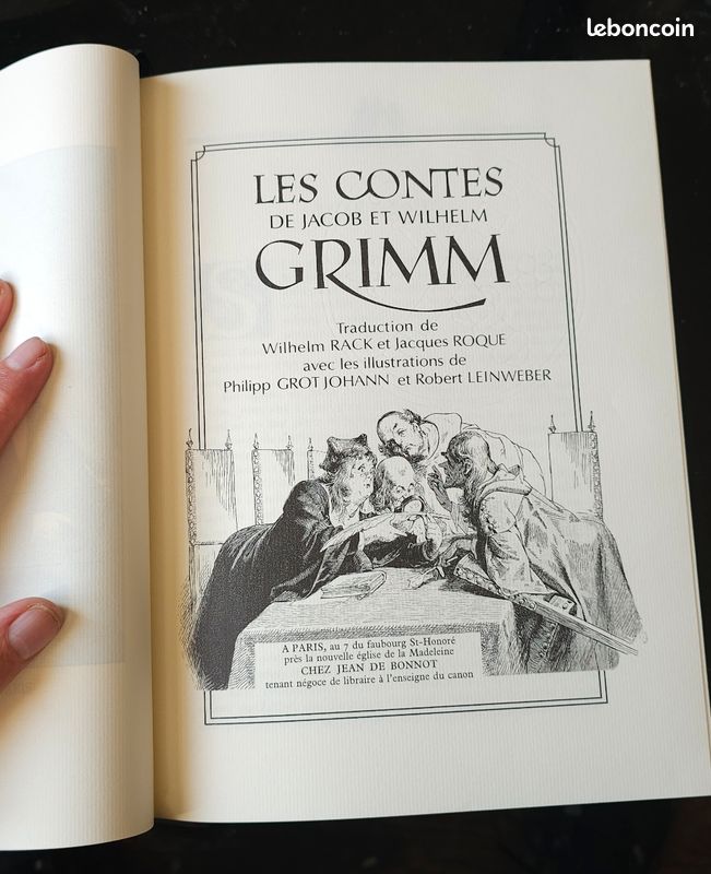 Collection jean de bonnot Contes de Grimm (relié cuir) (image 1)