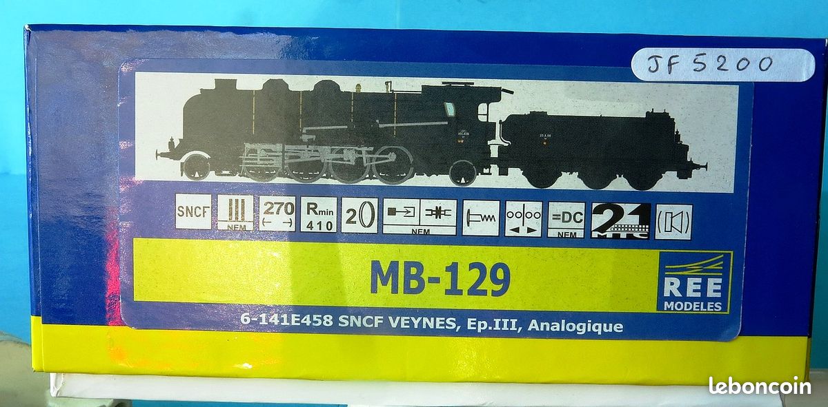 Ree Modeles MB159.S Locomotive à Vapeur 5-141 D 202 Sncf Noire Veynes Digital Sonore Fumee 4412345044315