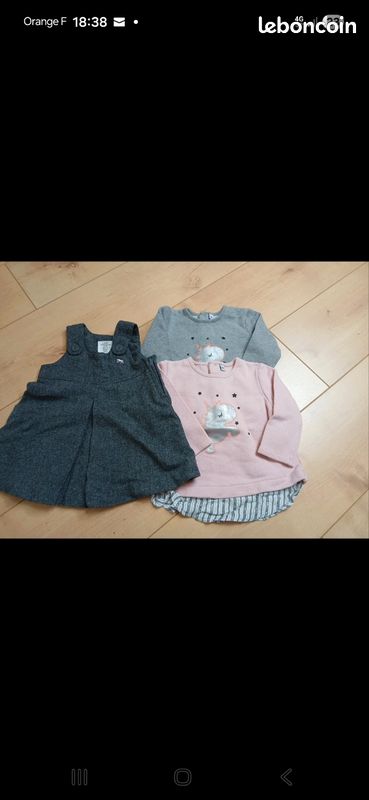 Lot de vêtements fille 12 mois hiver (image 1)
