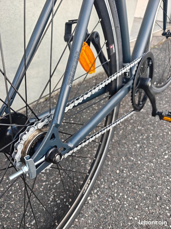 Vélo de ville single speed 500 gris carbone (image 8)