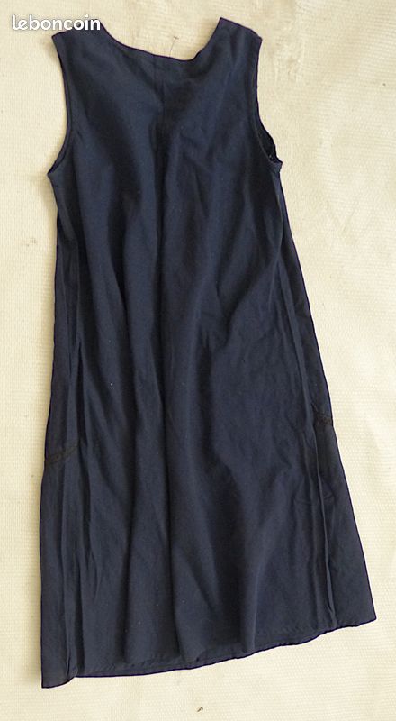 Robe en popeline de coton, bleu nuit | Marina Rinaldi