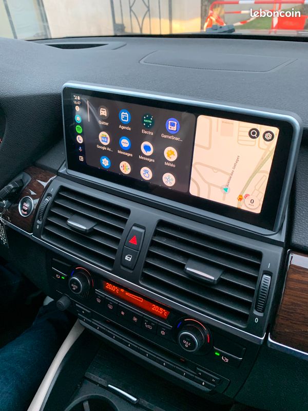 Ecran Android 16 multifonction multimédia tactile avec Carplay et Android Auto pour BMW E70-E71-F15-F16 (X5-X6) Système CCC-CIC-NBT avec caméra de recul et Kit de montage + Accessoires (image 2)