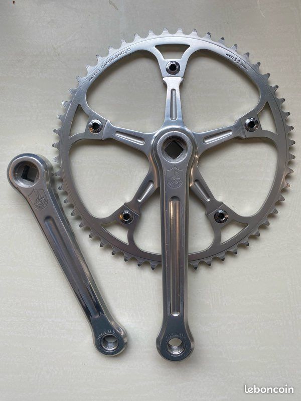 Pédalier Vintage Campagnolo Pista Filetage Italien 36x24F 109 Mm - Pour Pièces