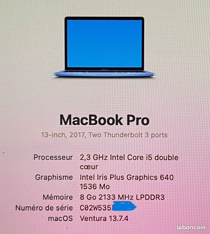 Carte mère 1,7 GHz Intel Core i5 4GB pour MacBook Air 13 A1369 (2011