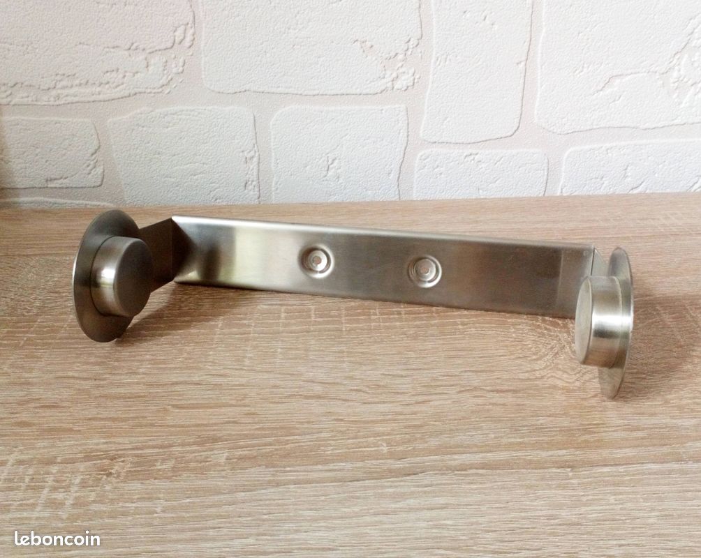 Porte support Papier rouleau Essuie-tout Wenko mural extensible en inox (image 2)