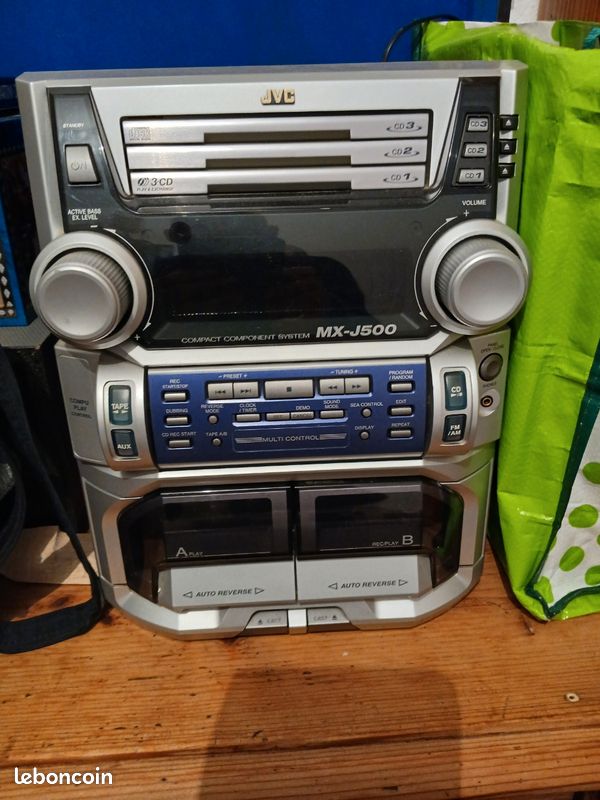 JVC DX-E10 CHAÎNE HiFi Lecteur CD Cassette Audio Tuner Radio avec
