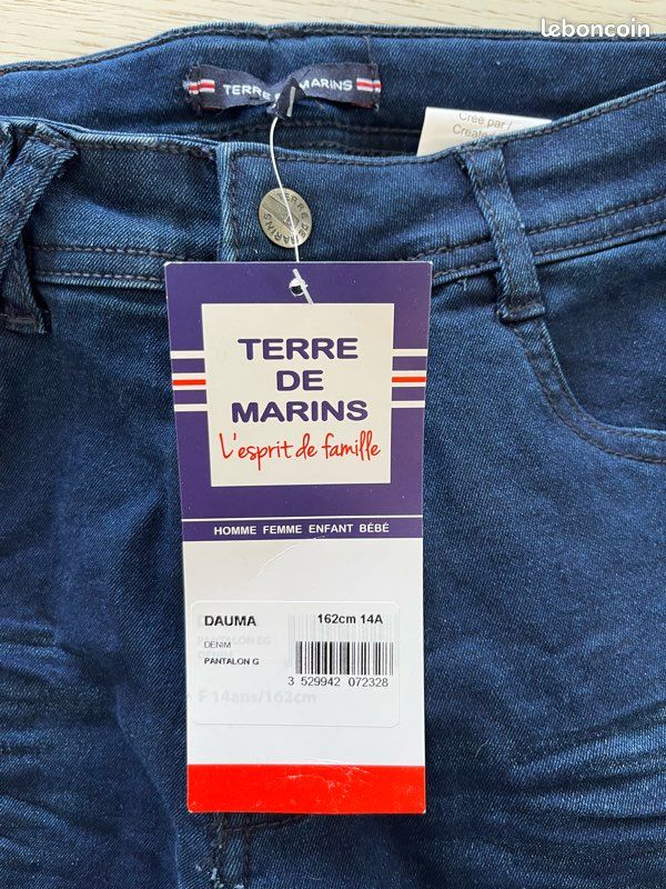 Pantalon velours, bleu-marine, Terre de Marins - Leurs Premières Années