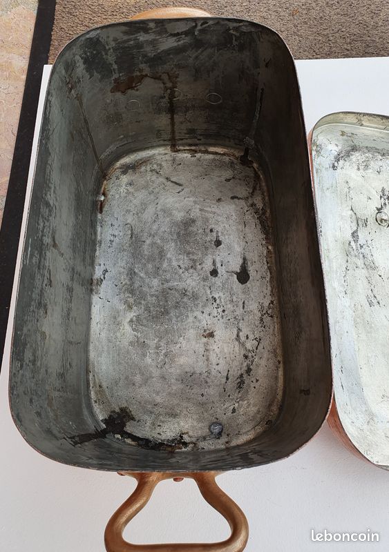 L. ALTIER Braisière en cuivre étamé 5.3 kg ancienne (image 15)