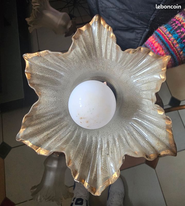Ancien lustre bronze doré (image 9)