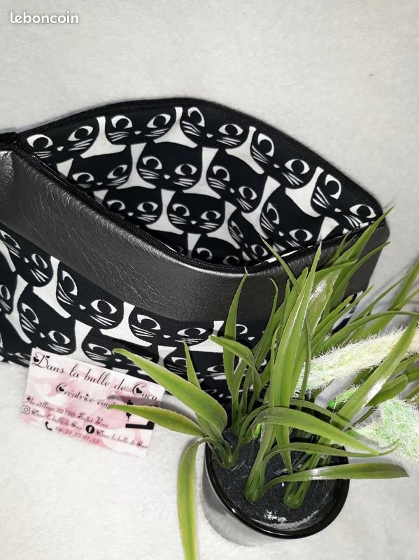 Trousse de toilette " miaou " 27 X 19 cm (image 5)