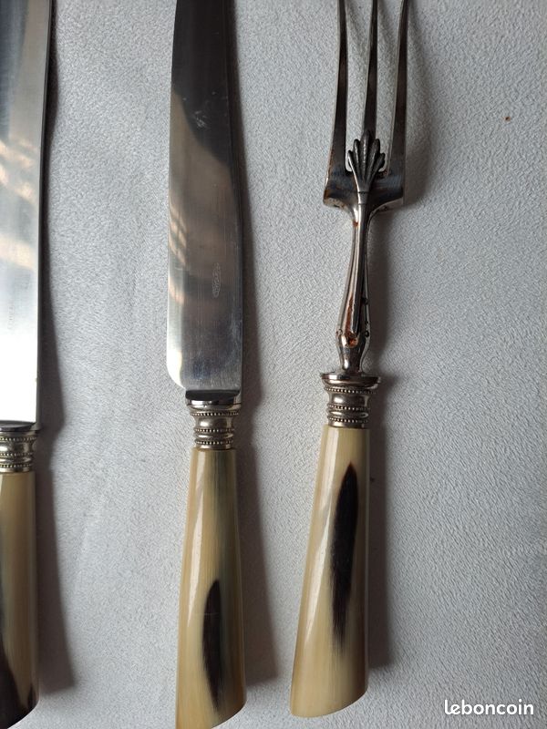 Service couteau + fourchette manche en corne (image 2)