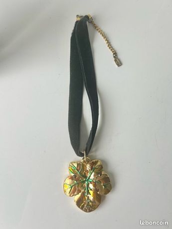 Collier Vintage Signé Jacky De G Paris - Pendentif Masque De Méduse - Longueur 80 Cm