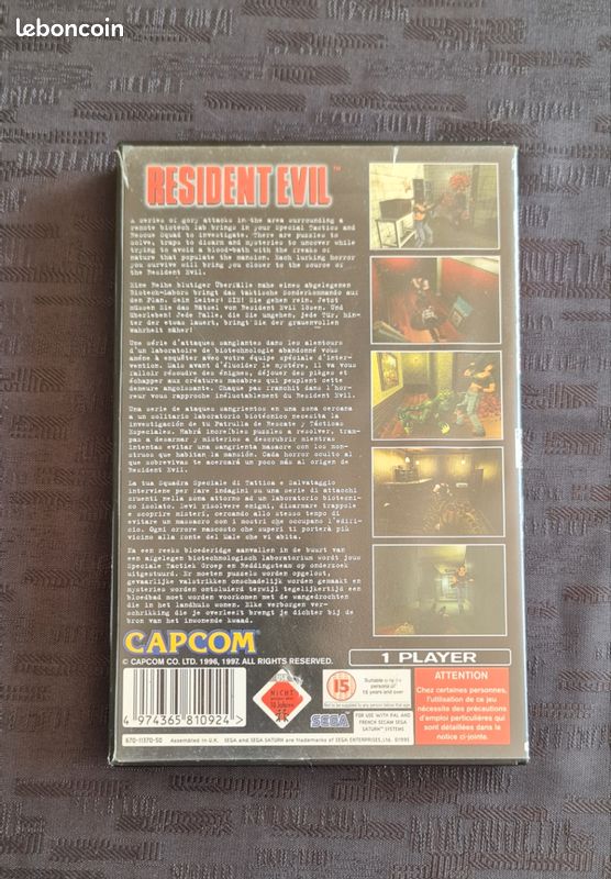 Jeu Resident Evil (Biohazard) Pour Sega Saturn - Version Loose, Fonctionnelle, Envoi Rapide