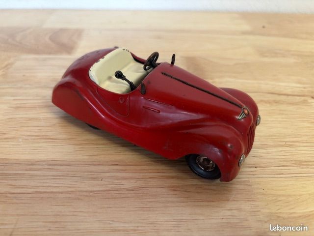 Jouet Voiture Cabriolet Mécanique En Tôle IDL France (années 1930) - Pièce Rare