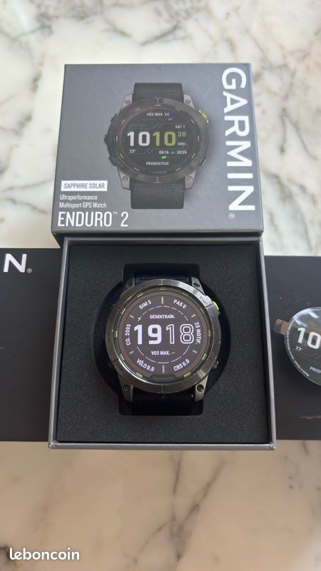Garmin Enduro 2 – Montre Connectée GPS – Noir – Avec Bracelet – État Correct