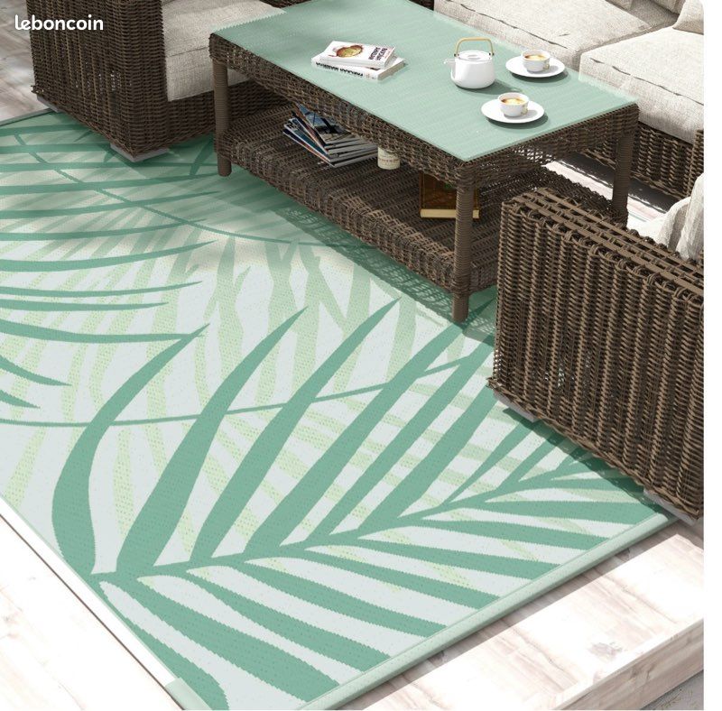 Couverture De Pique-nique VonShef - Vert à Chevrons - Grande Taille - Imperméable