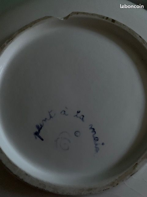 Plat porcelaine barbotine (image 5)