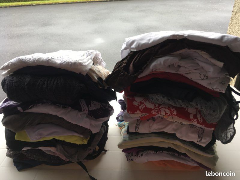 Sweat-shirt manche longue et courte taille 46 48 (image 3)