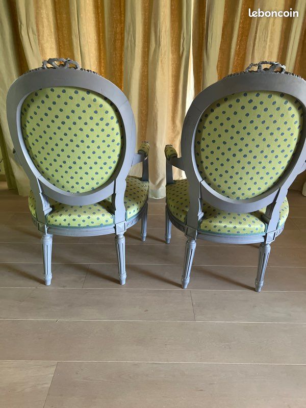 2 Fauteuils cabriolet style Louis xv (image 5)