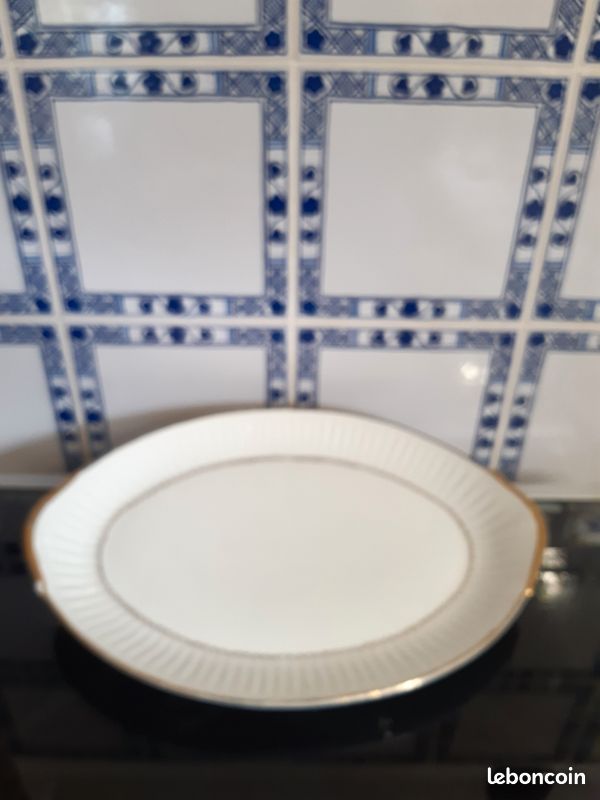Plat ovale porcelaine Chauvigny France (image 3)