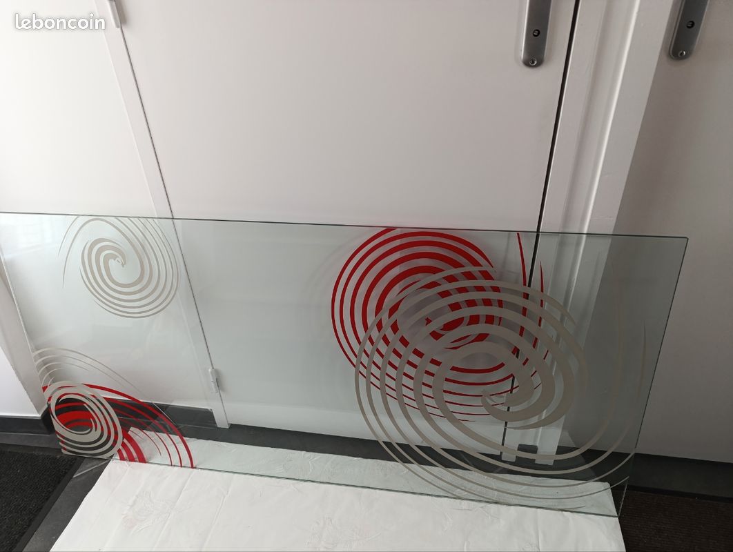 PLAQUE VERRE. Bureau ou table (image 5)