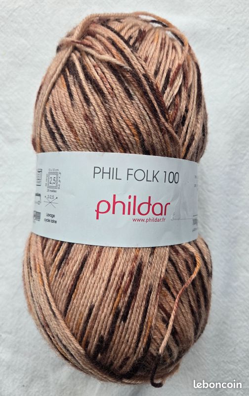 Lot De 2 Pelotes Phildar Phil Lin – Fils à Tricoter De Qualité, Neuf