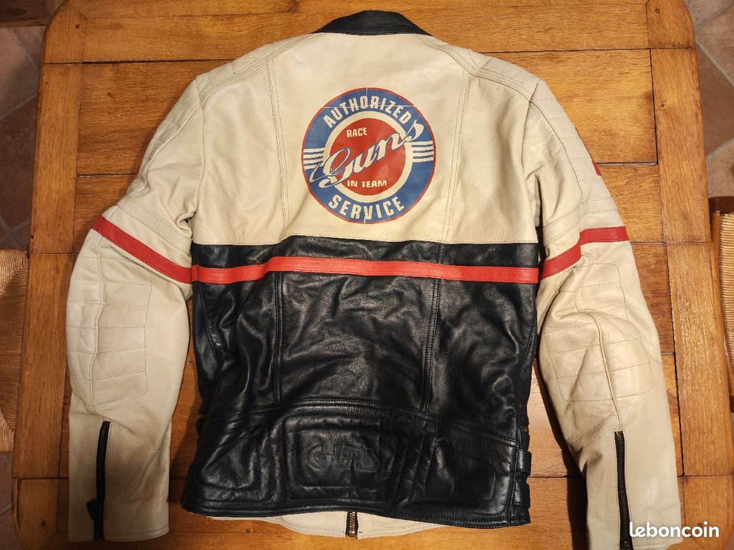 Blouson moto cuir Guns neuf Équipement moto