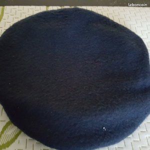 Béret bleu marine polaire fait main femme (image 3)