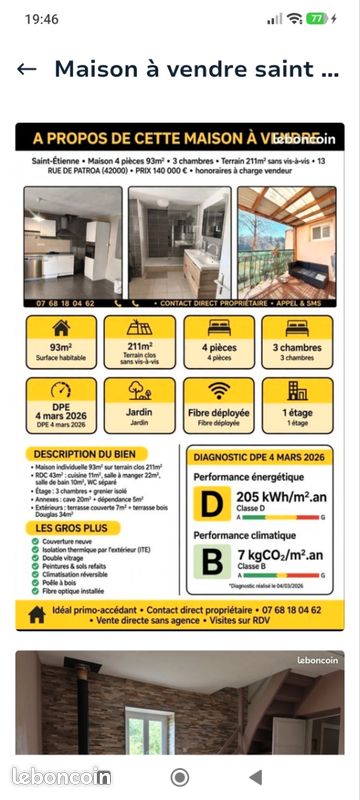 Maison 4 pièces 94 m² · à Saint-Étienne · 94 m² · 14 000 €