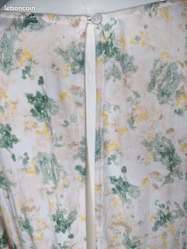 Robe casual Etam – Taille 38 – Vert Jaune Crème – État Très bon