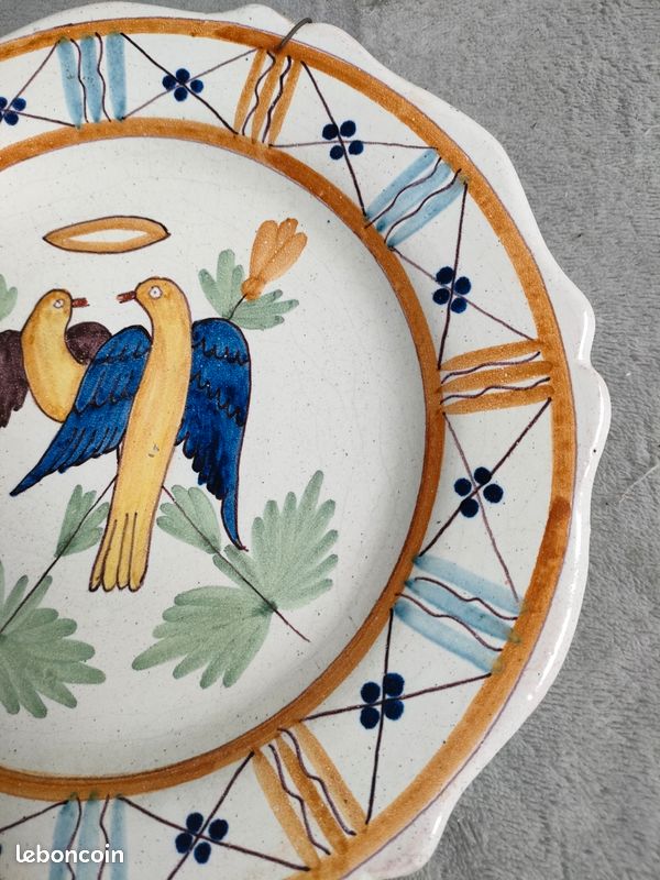 Assiette faience Nevers 18ême siècle (image 3)
