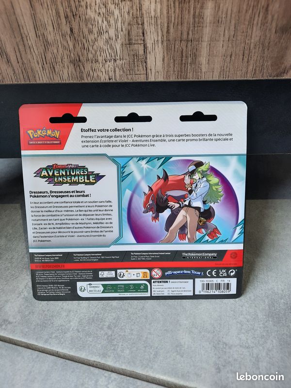 Carte Pokémon Tripack Pokémon EV9 – Aventures Ensemble écarlate et violet Scellé – FR (image 2)